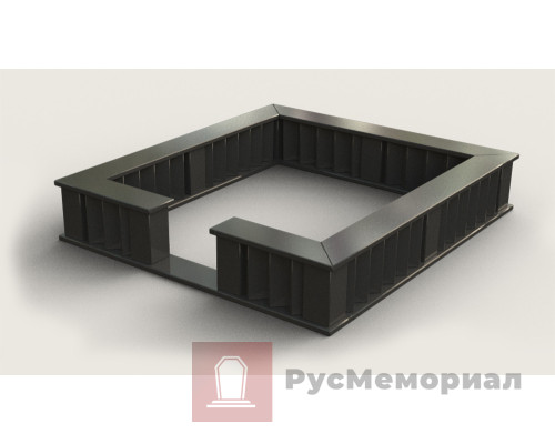 Цоколь с гранитными столбиками Цк-21