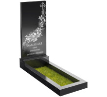 Памятник на могилу с гравированным изображением gr-71