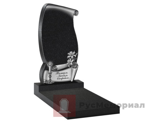 Памятник на могилу с гравированным изображением gr-77